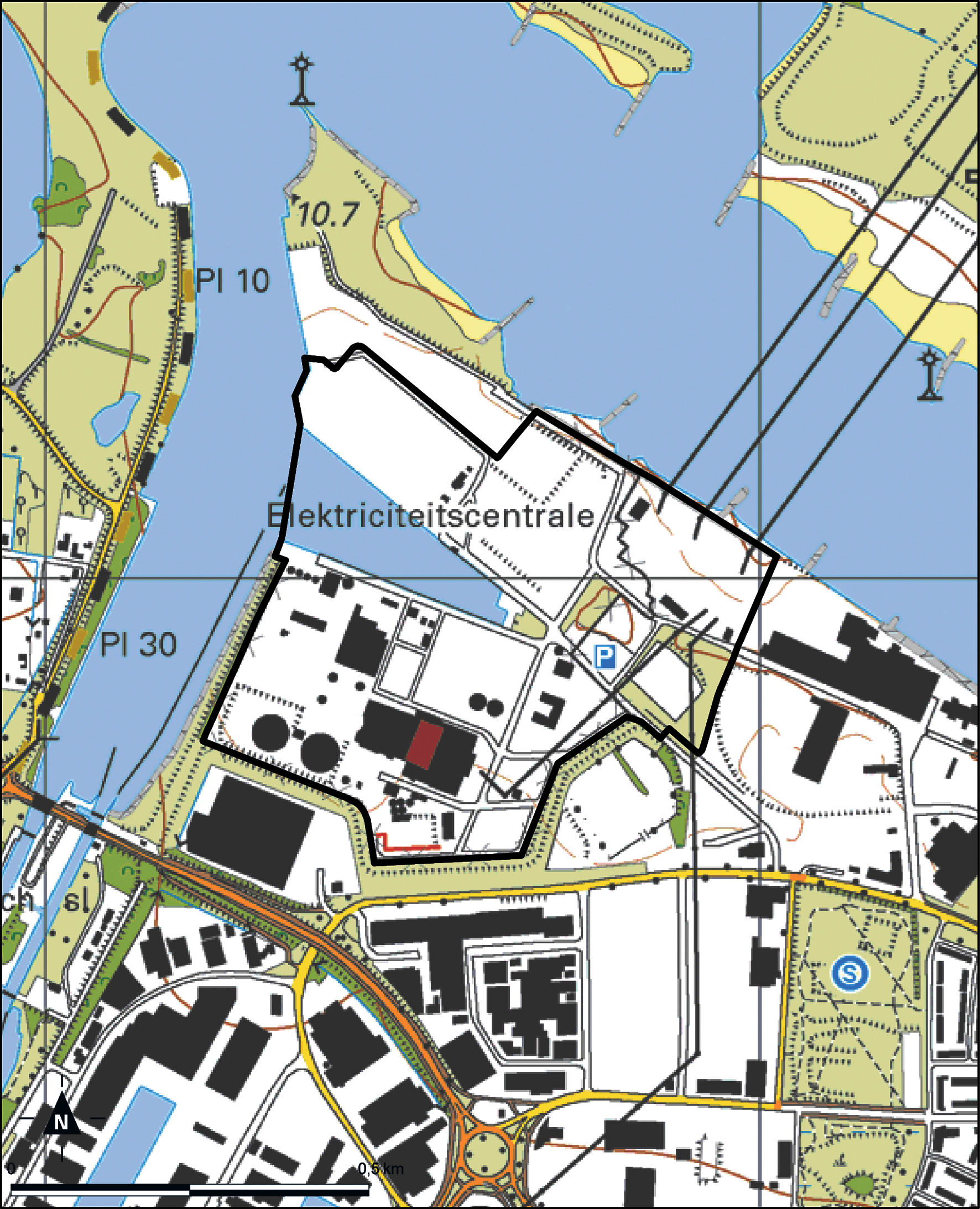 Kaart Nijmegen, Groene Delta