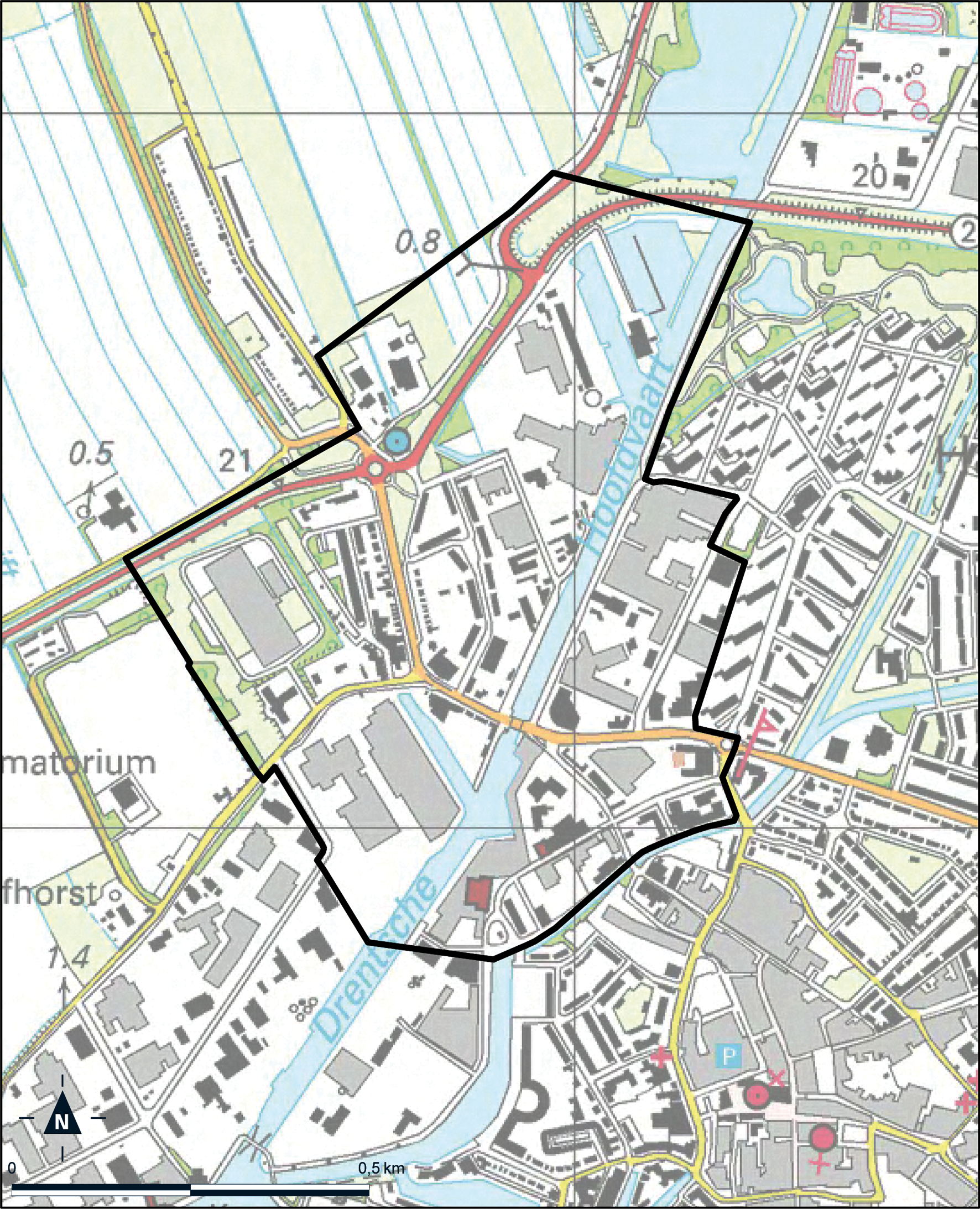 Kaart Meppel, Transformatiegebied Noordelijke Stadsentree Meppel